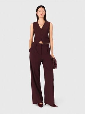 Tailored High-Waist Dress Pants | Maje | Size US Small | Interview Outfit Women